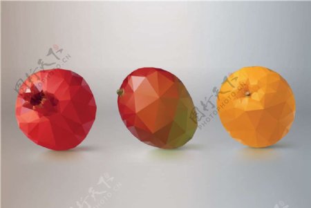 立体晶体水果图片
