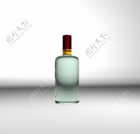 玻璃白酒瓶子图片