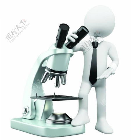 3D小人显微镜图片