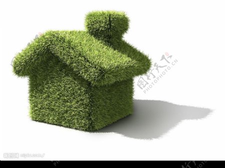 草地绿色图标小房屋图片