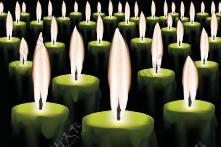 绿色蜡烛图片