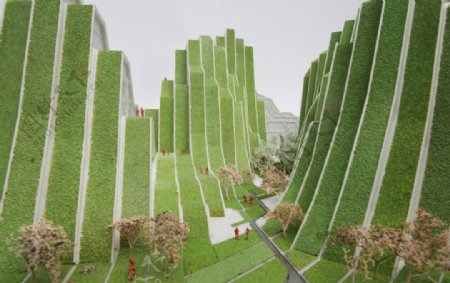 地形建筑屋顶绿化效果图片