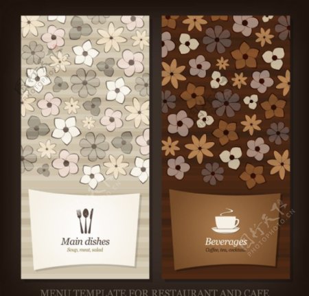 欧式花纹花朵欧式菜单封面设计图片