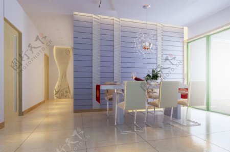 现代简约室内设计餐厅效果图图片