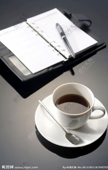 咖啡工作本图片
