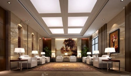 豪华酒店接待室装修设计效果方案图片