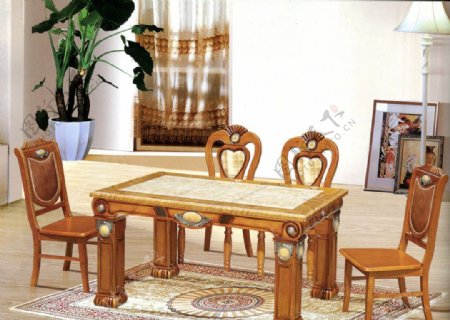 豪华餐桌椅图片