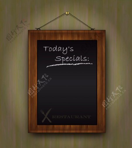 欧式菜谱封面黑板相框边框图片