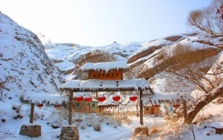寺口山雪景图片
