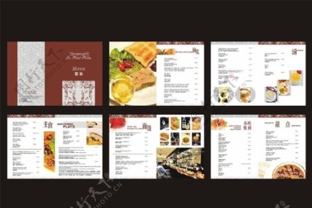 法式餐厅菜单图片