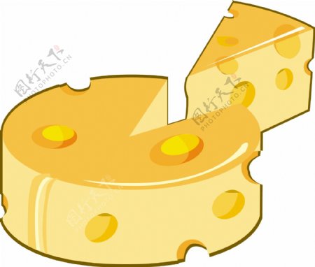 奶酪切片图片