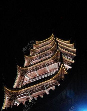 中国第一高佛塔的夜间摄影欣赏图片