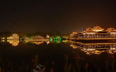 惠州西湖夜景图图片