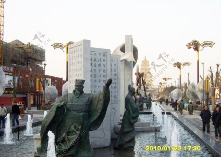 西安大唐不夜城之六雕塑群图片