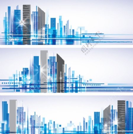 城市剪影横幅图片