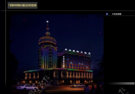 华西大酒店夜景动画图片