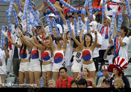 奥运会韩国拉拉队图片