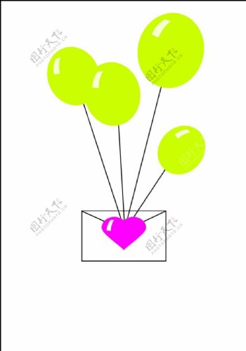 气球信封图片