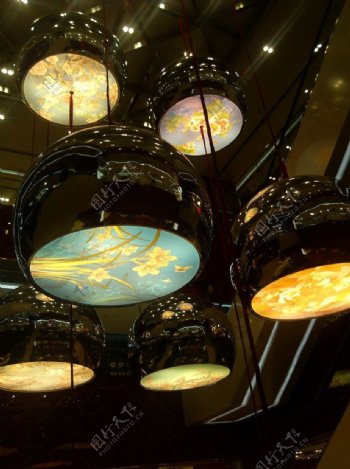上海第一食品大堂装饰灯片图片