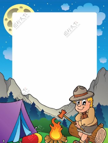 卡通夏令营背景图片