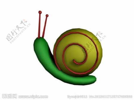 蜗牛模型图片