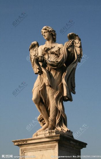 罗马天使雕像图片