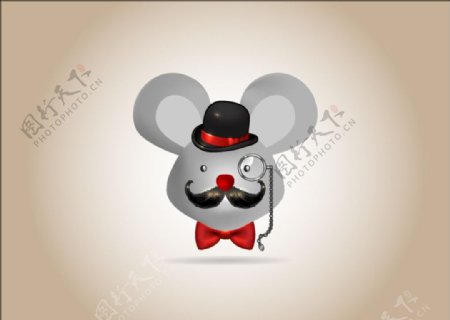 绅士老鼠图片