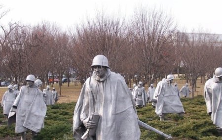 朝鲜战争纪念雕像图片