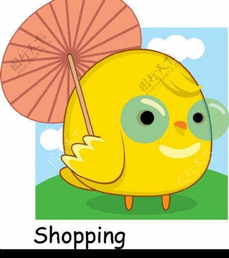 打伞的小鸡购物图片