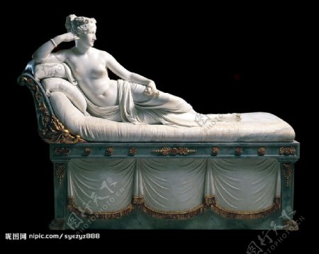 意卡诺瓦雕塑作品扮成维纳斯的博尔盖塞图片