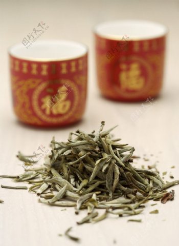 饮茶文化茶杯茶叶图片