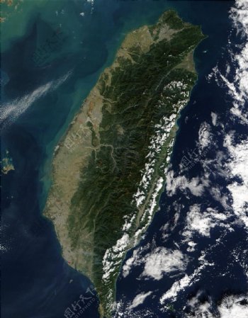 台湾岛卫星图图片