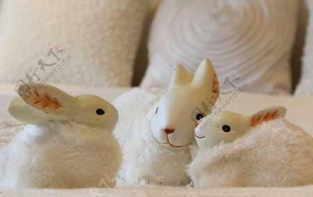 兔子装饰饰品图片