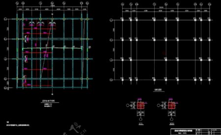 屋面结构平面图柱配筋图图片