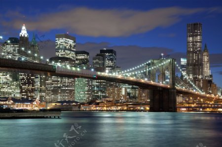 纽约现代都市夜景图片