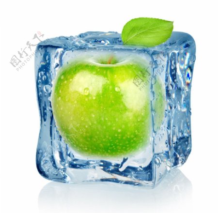 冰中苹果图片