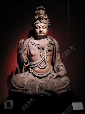 博物馆藏鎏金观音菩萨雕塑图片