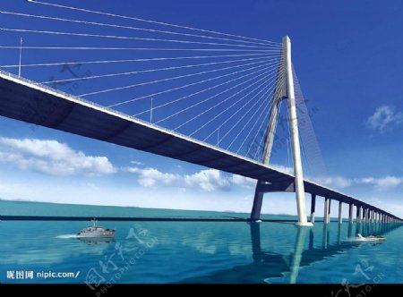 杭州跨海湾大桥效果图图片