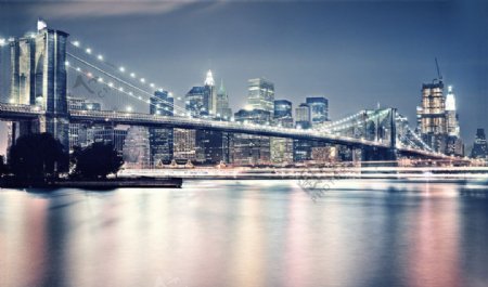 纽约城市夜景图片