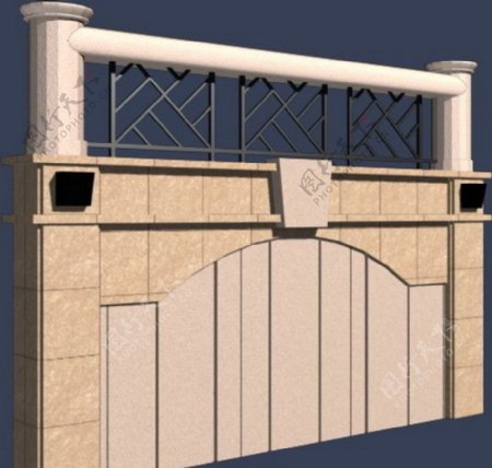 模型建筑MAX景观柱廊图片