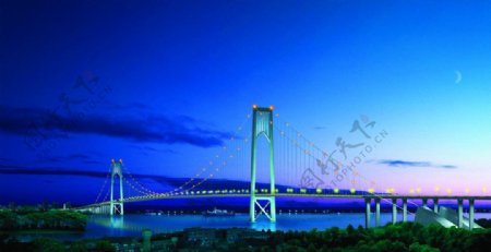 南京长江四桥夜景图片