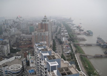 鸟瞰浔阳城图片
