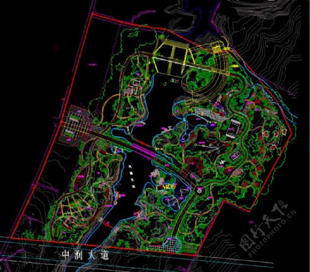 公园广场公园景观规划平面布置图片