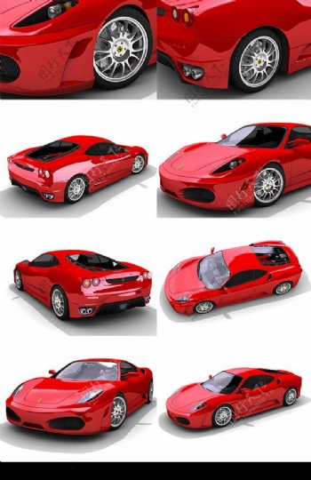 极品三维模型素材法拉利F4303D模型素材图片