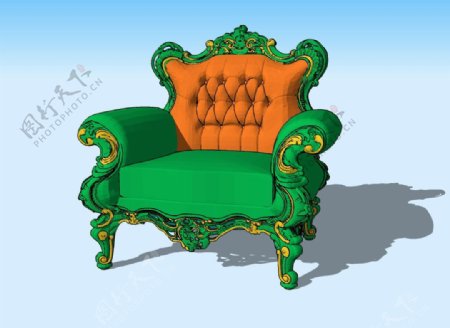 罗浮宫沙发3D模型图片