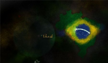 巴西创意国旗桌面壁纸图片