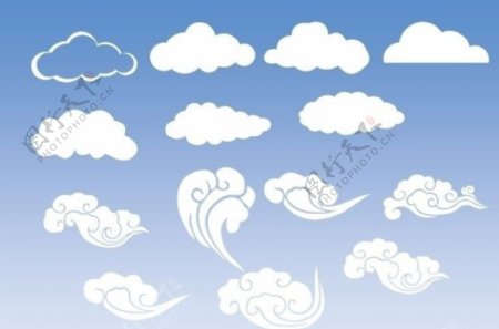 卡通分层云彩图片