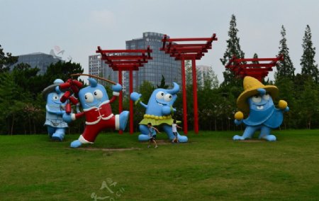 上海长风公园海宝图片