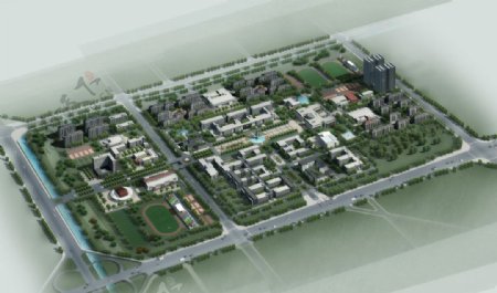 河北师范大学新校区鸟瞰图图片