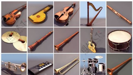 15种精美乐器模型图片